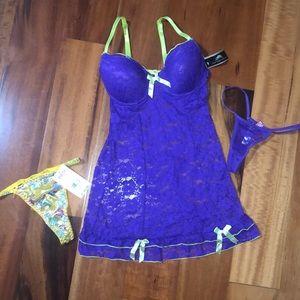 Lingerie set PLUS a cute thong under garment